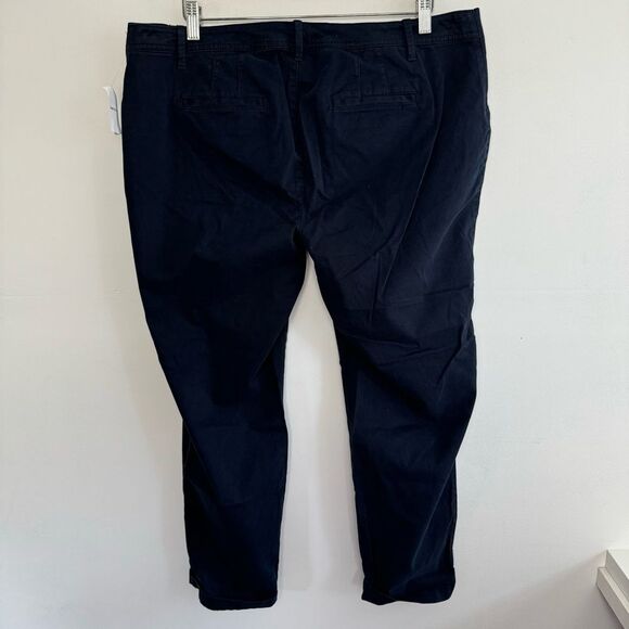 NWT Gap Maternity Best Girlfriend Navy Blue Khaki Pants Inset Panel Size 16 - Picture 5 of 10